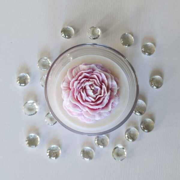 Świeca sojowa duża PIWONIA