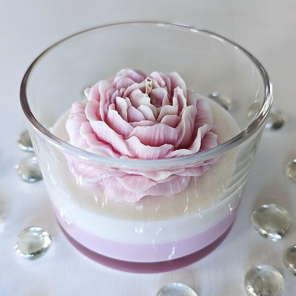 Świeca sojowa duża PIWONIA