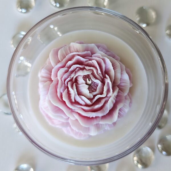 Świeca sojowa duża PIWONIA