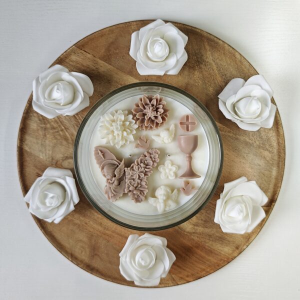 Świeca sojowa KOMUNIJNA brąz