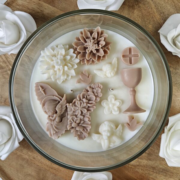 Świeca sojowa KOMUNIJNA brąz