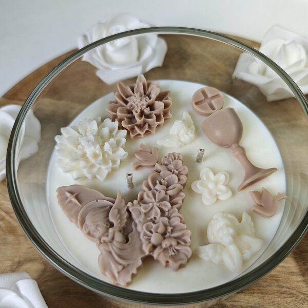 Świeca sojowa KOMUNIJNA brąz