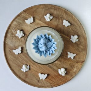 Świeca sojowa KOMUNIA/CHRZEST niebieska