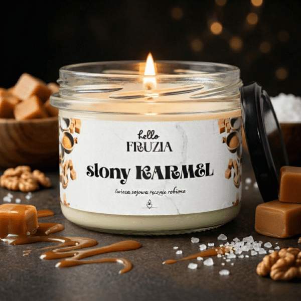 Świeca Sojowa słony karmel
